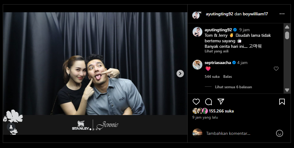 Ayu Ting Ting dan Boy William makin mesra